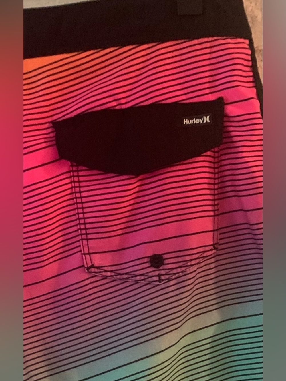 Hurley  Big Boys “Shoreline Board Shorts”
Vibrant Rainbow Fade   Size 12 - Picture 7 of 11